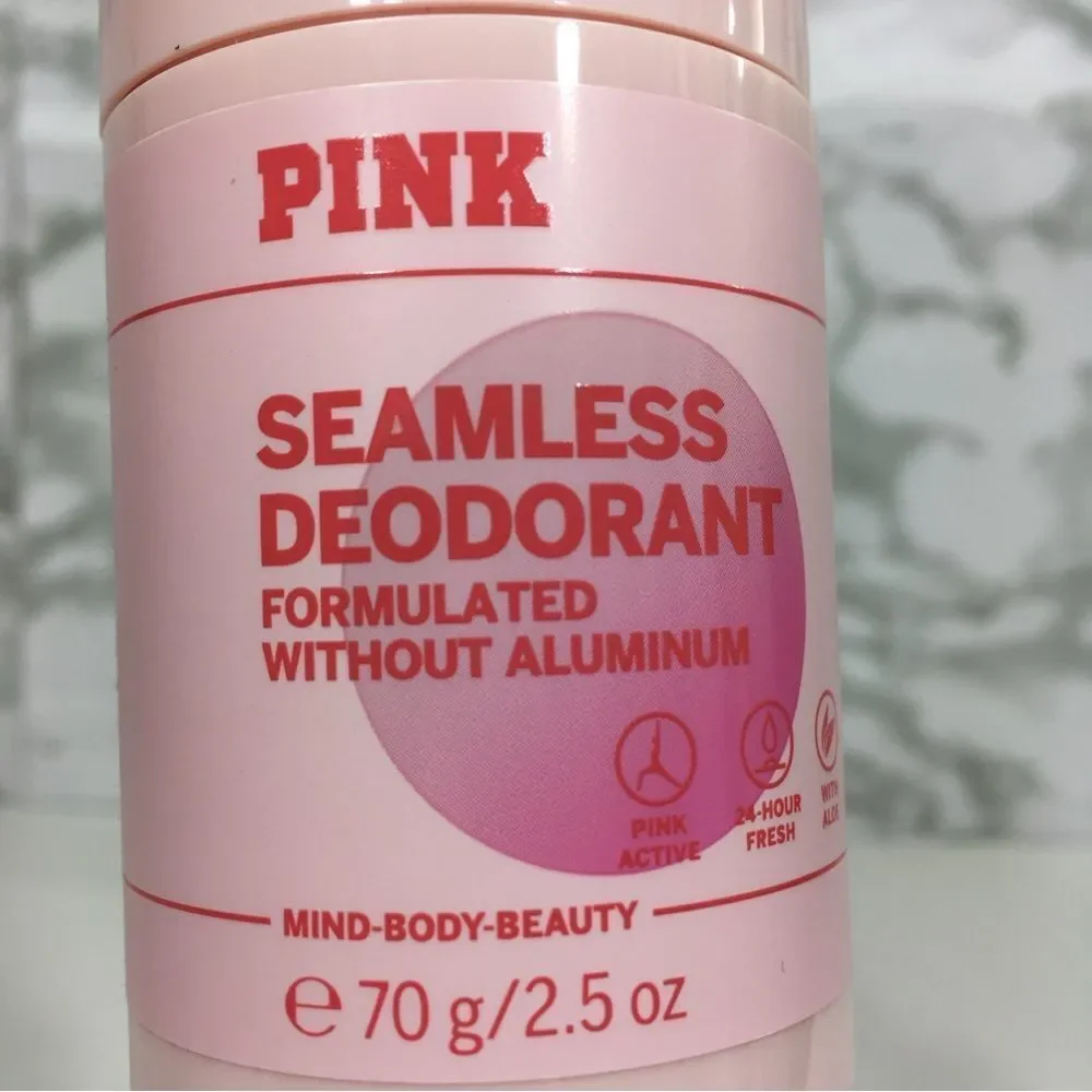 2 VS PINK SEAMLESS DEODORANT WITH ALOE WITH OUT ALUMINUM‎ CUCUMBER SCENT NWT